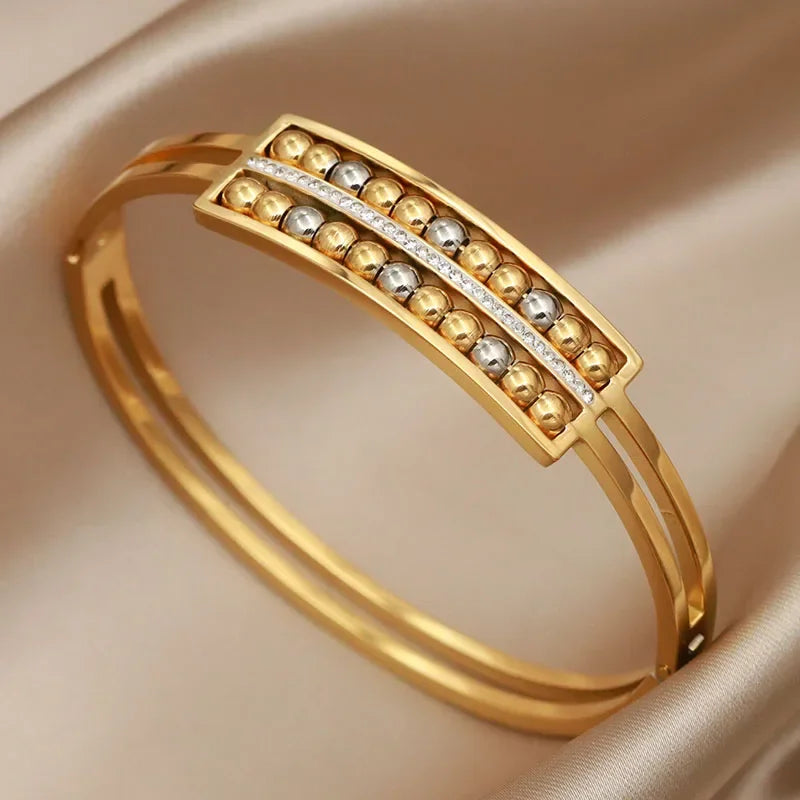 Armbånd i Rustfritt Stål - Kors og Sommerfugl