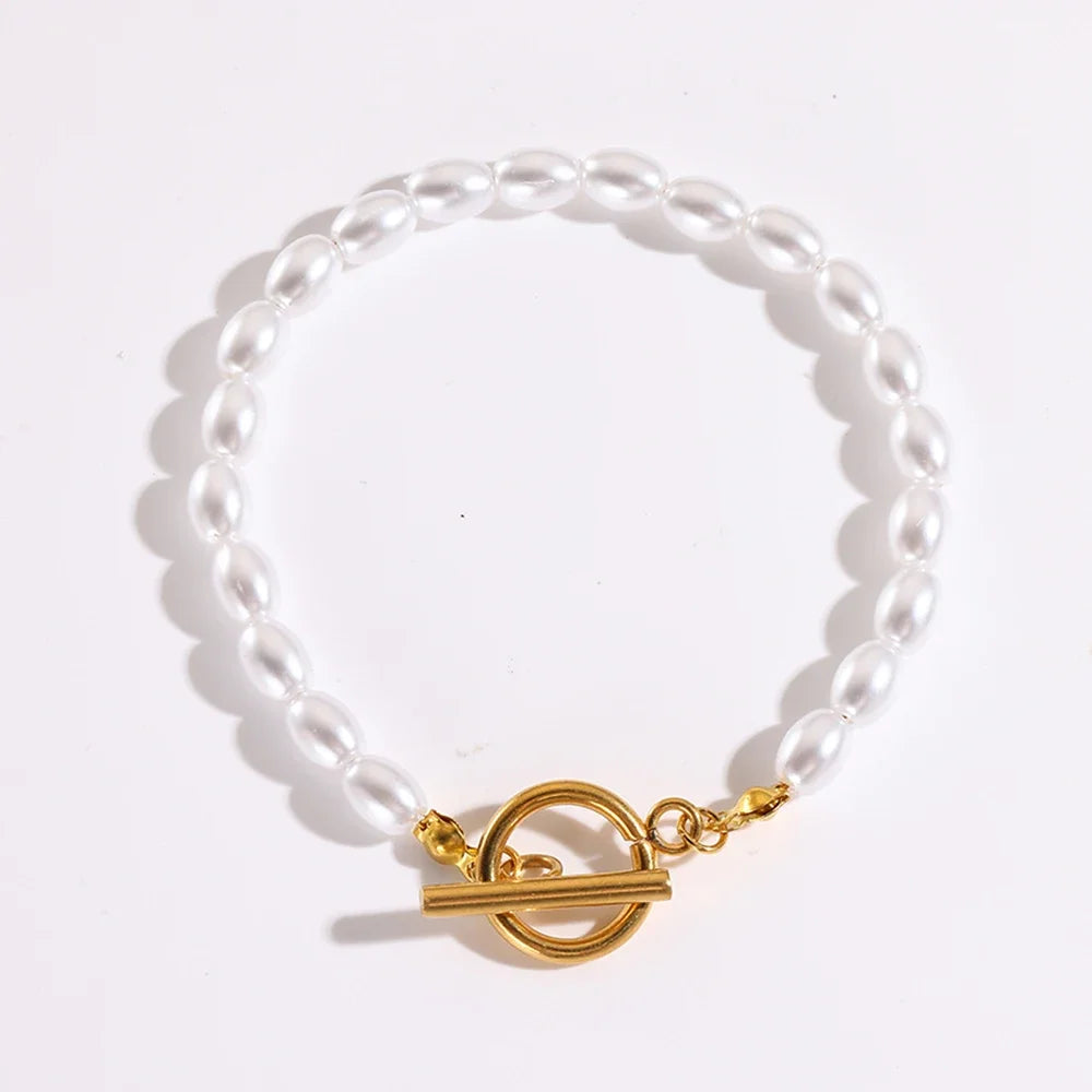 Perlearmbånd - Rustfritt Stål