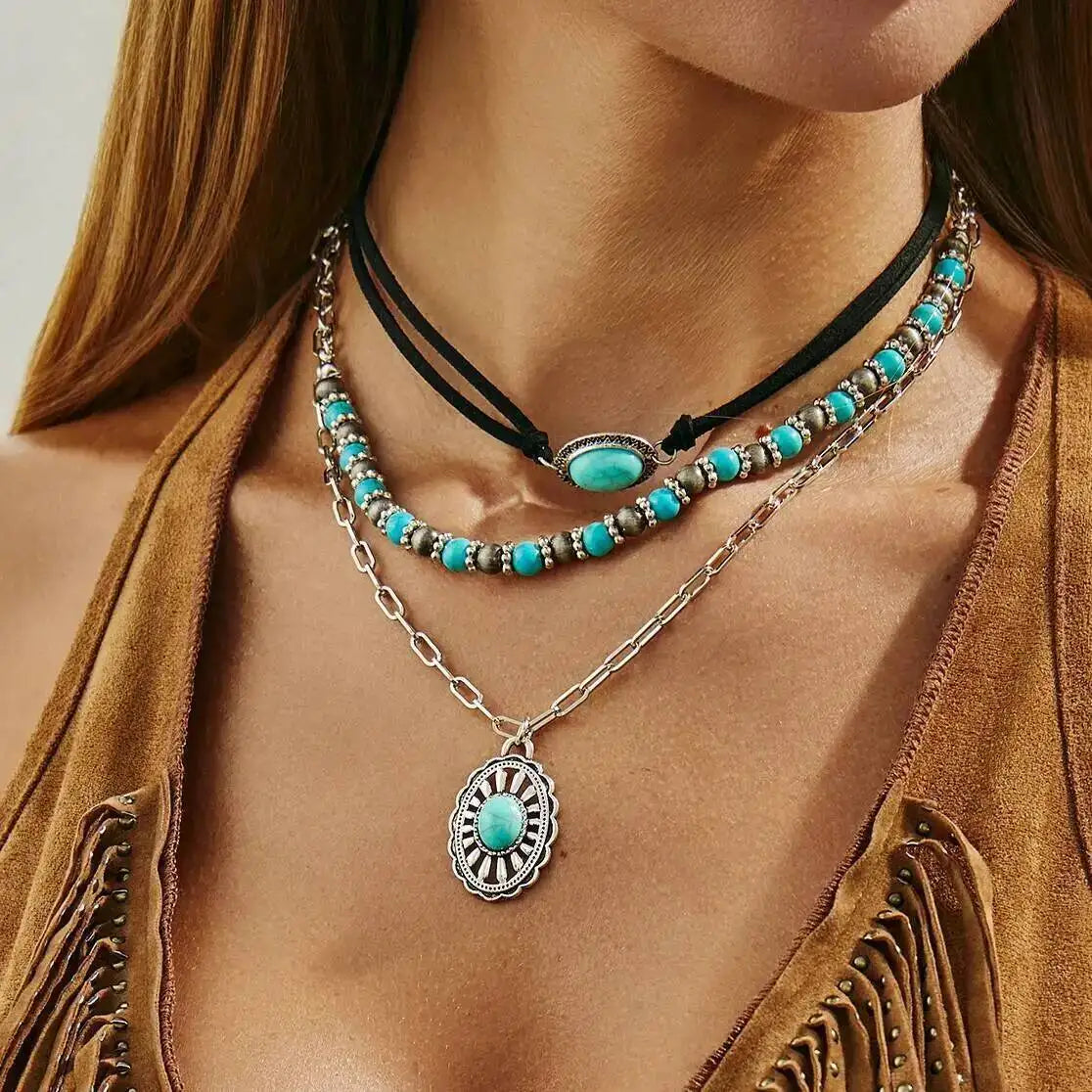 Halskjedesett med Perler - 4 stk