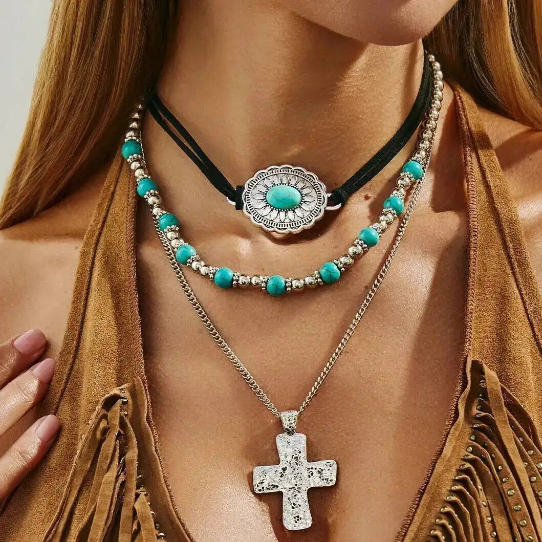 Halskjedesett med Perler - 4 stk